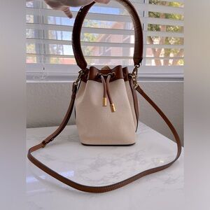 Charles and Keith mini bucket bag, canvas